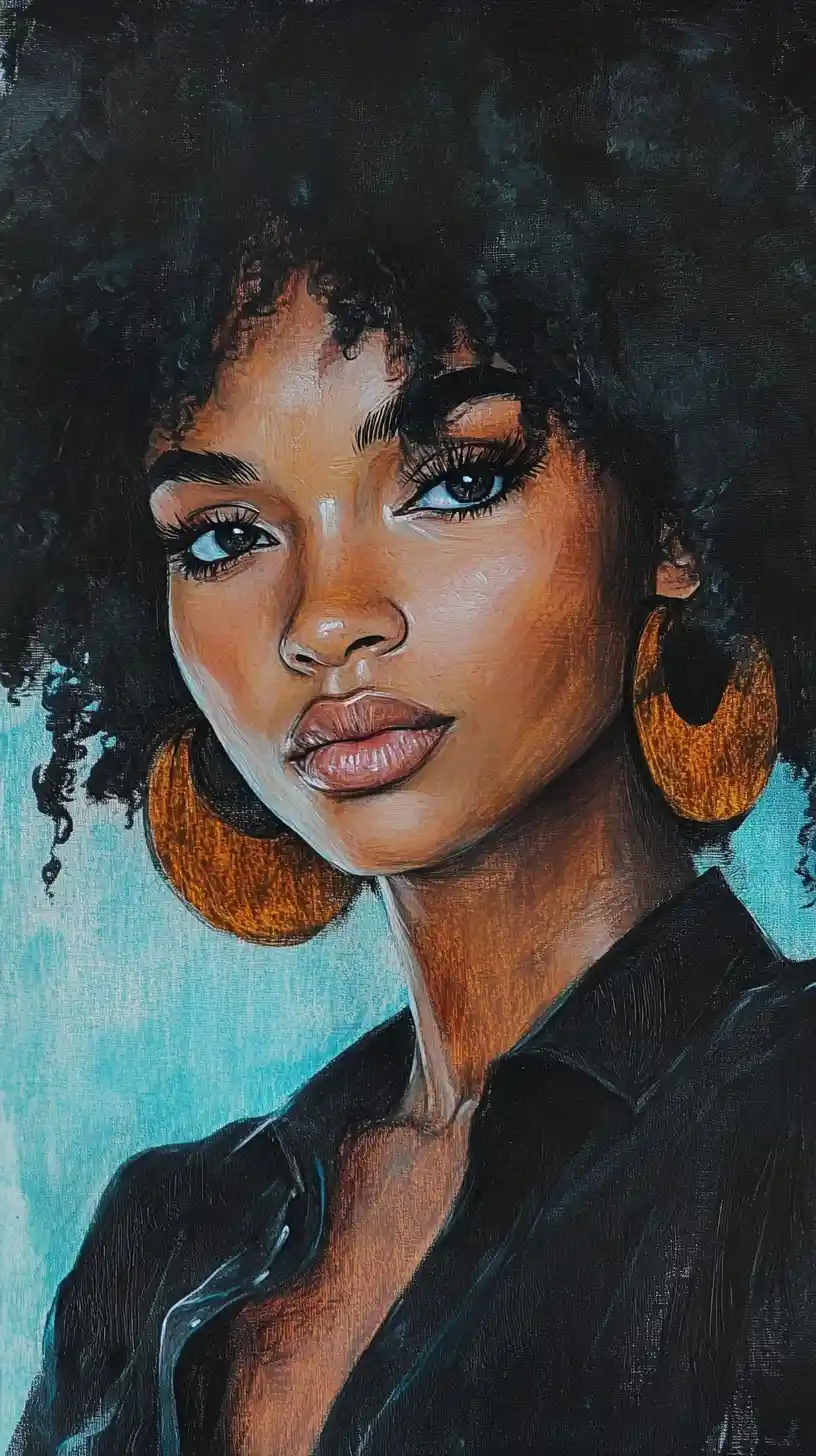 Confident portrait of a young black woman in gold jewelry
