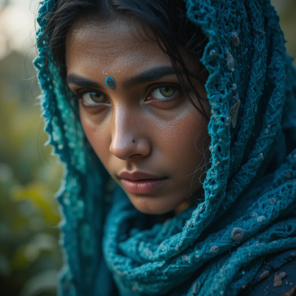 Agricoltori indiani che lavorano in un assolato campo di grano