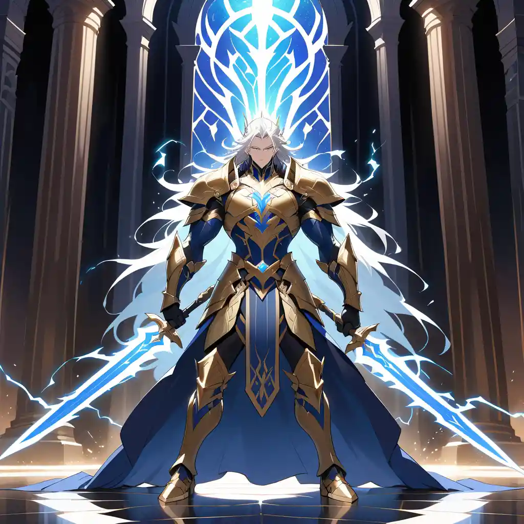 Storm warrior general commanding a royal throne room