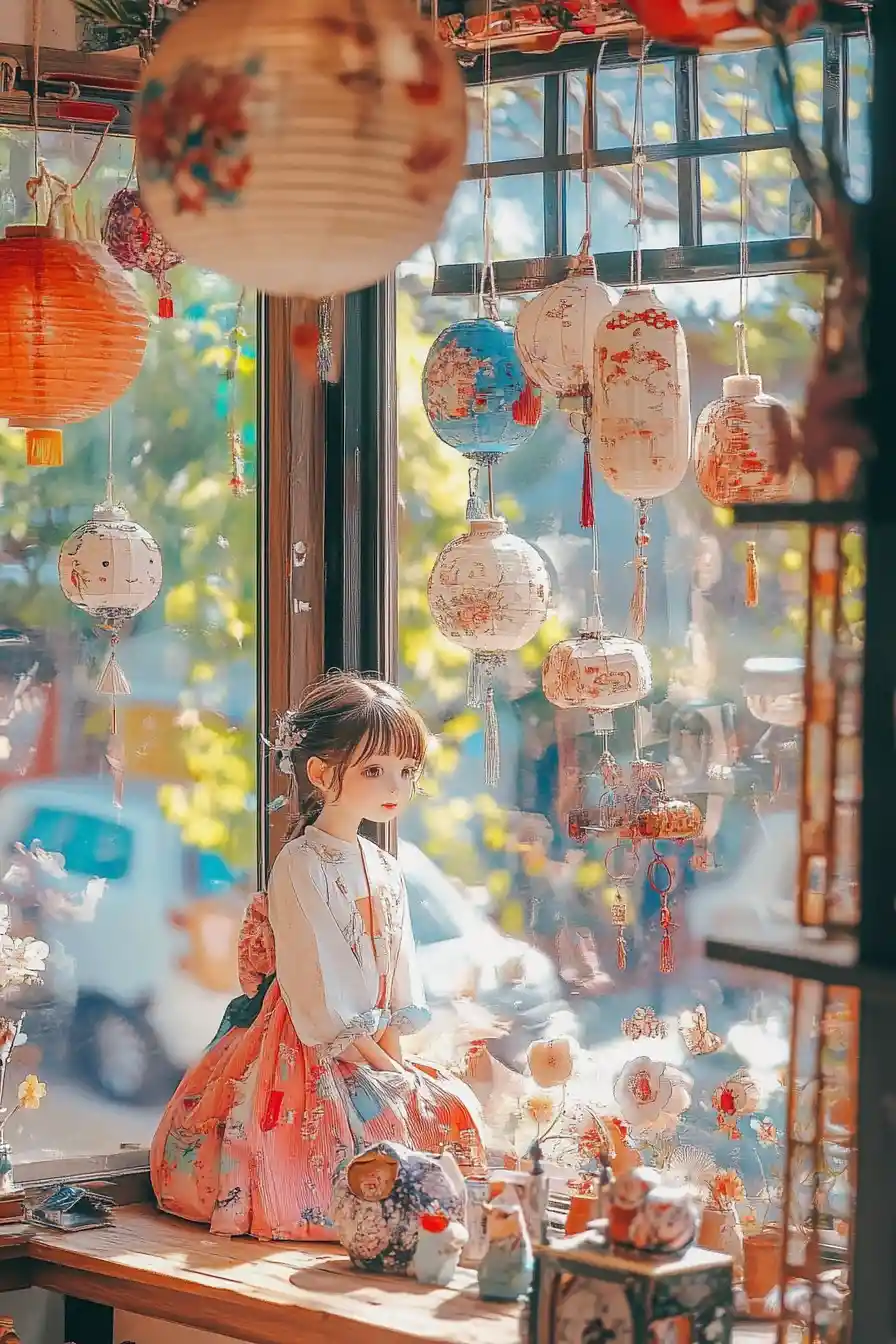 Playful cute fairy illustration with funky colorful charm