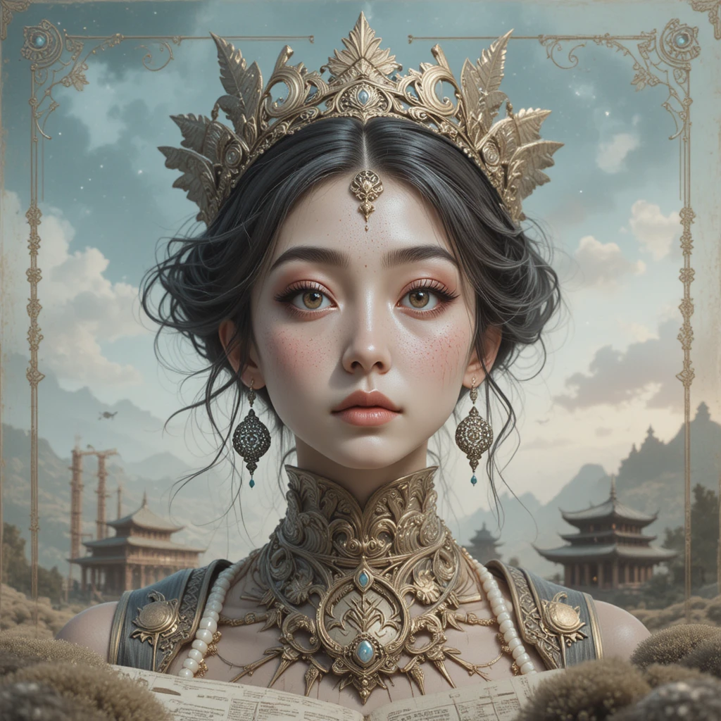 Sad monkey walking through a dusty Indian village market