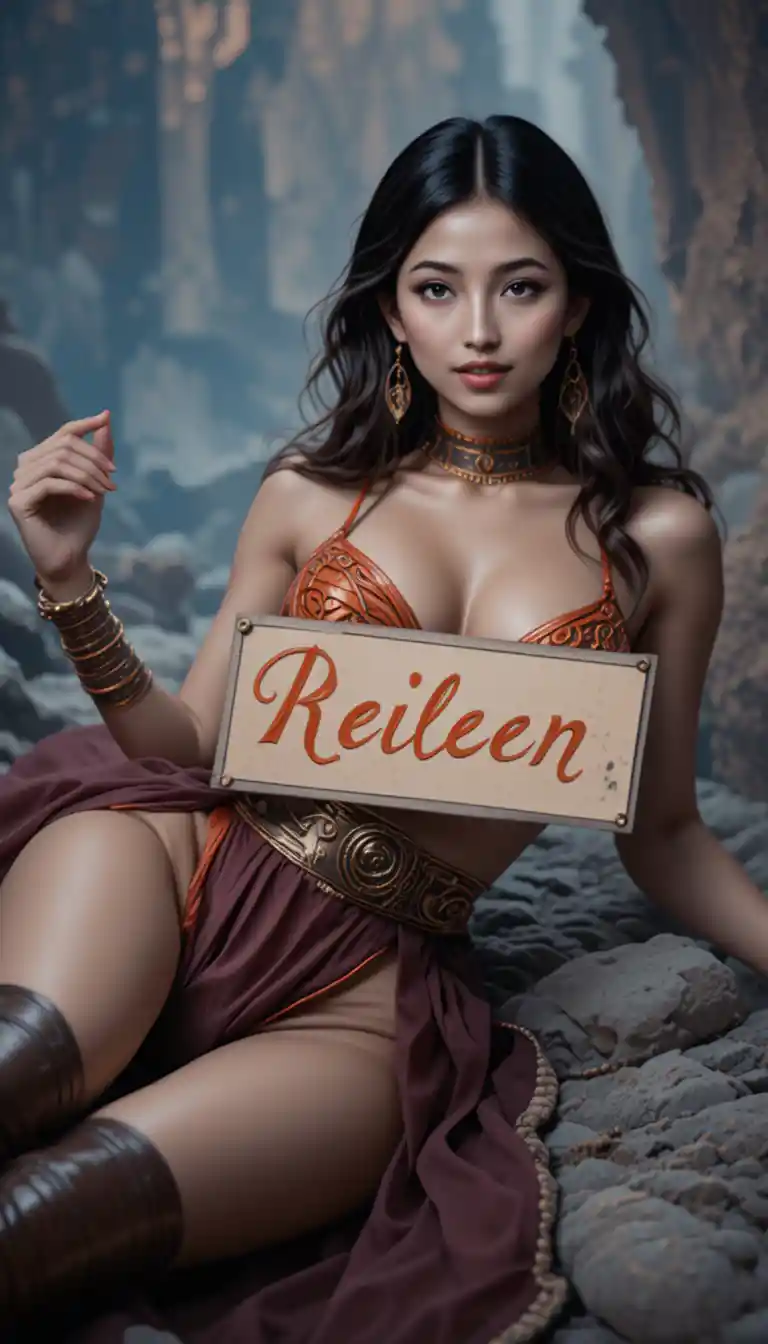 Cinematic full body shot of a woman lying on her side