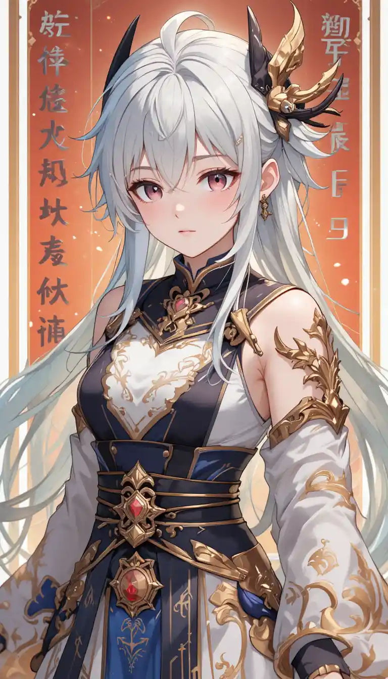 Custom five star anime heroine in Genshin Impact banner style