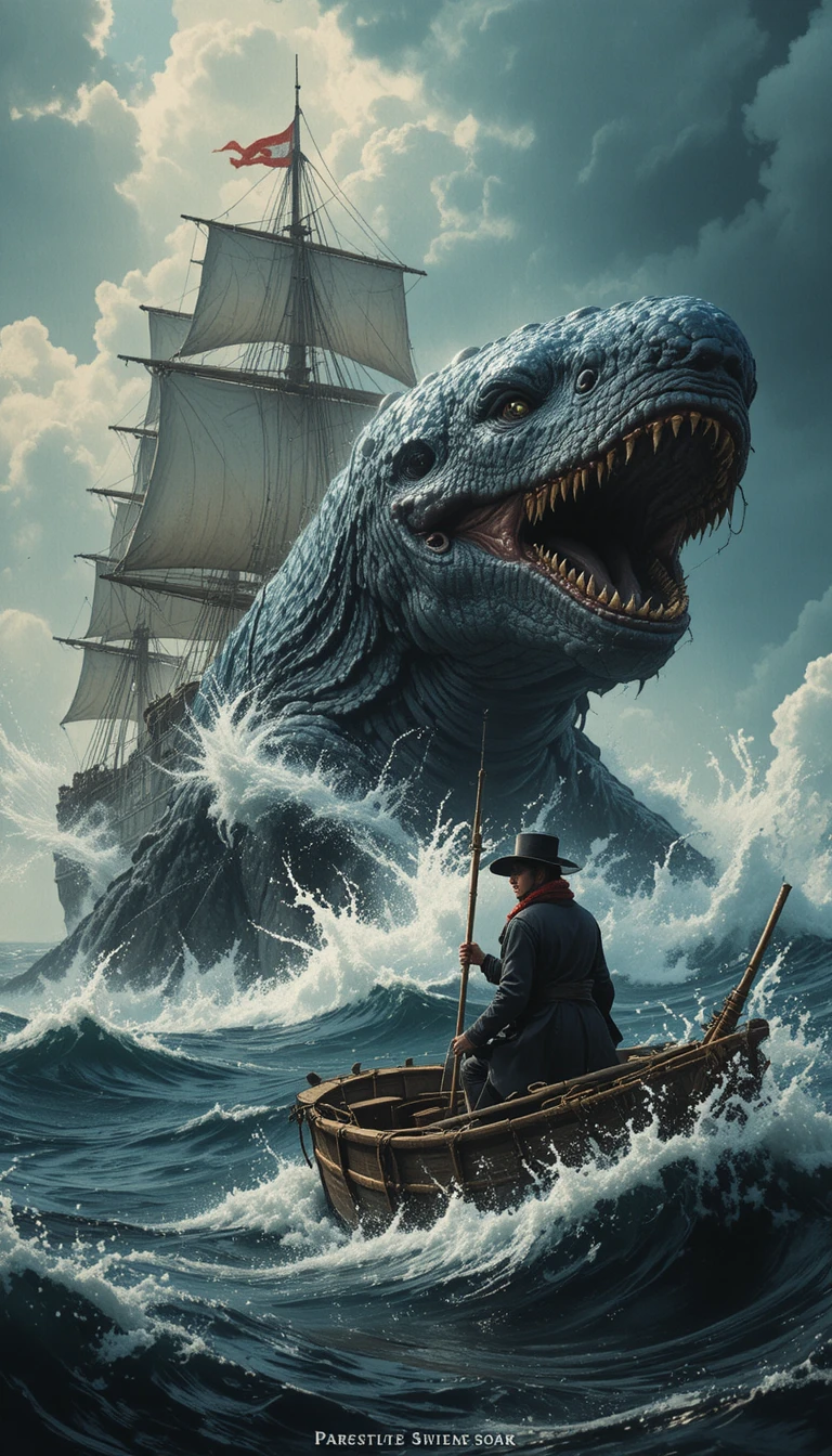 Mysterious sea monster attacking ships in the Pacific Ocean