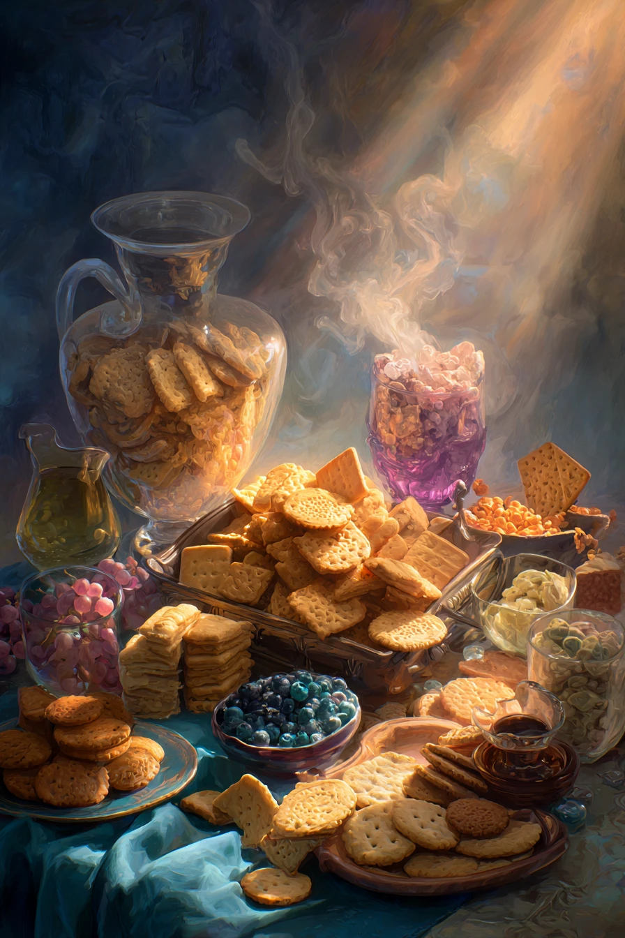 Assorted sweet and savory snacks for hungry cravings