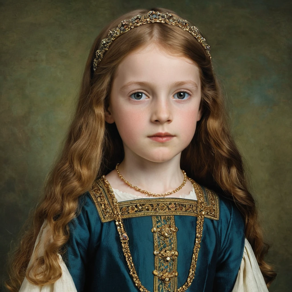 Young Welsh girl in a noble renaissance style portrait