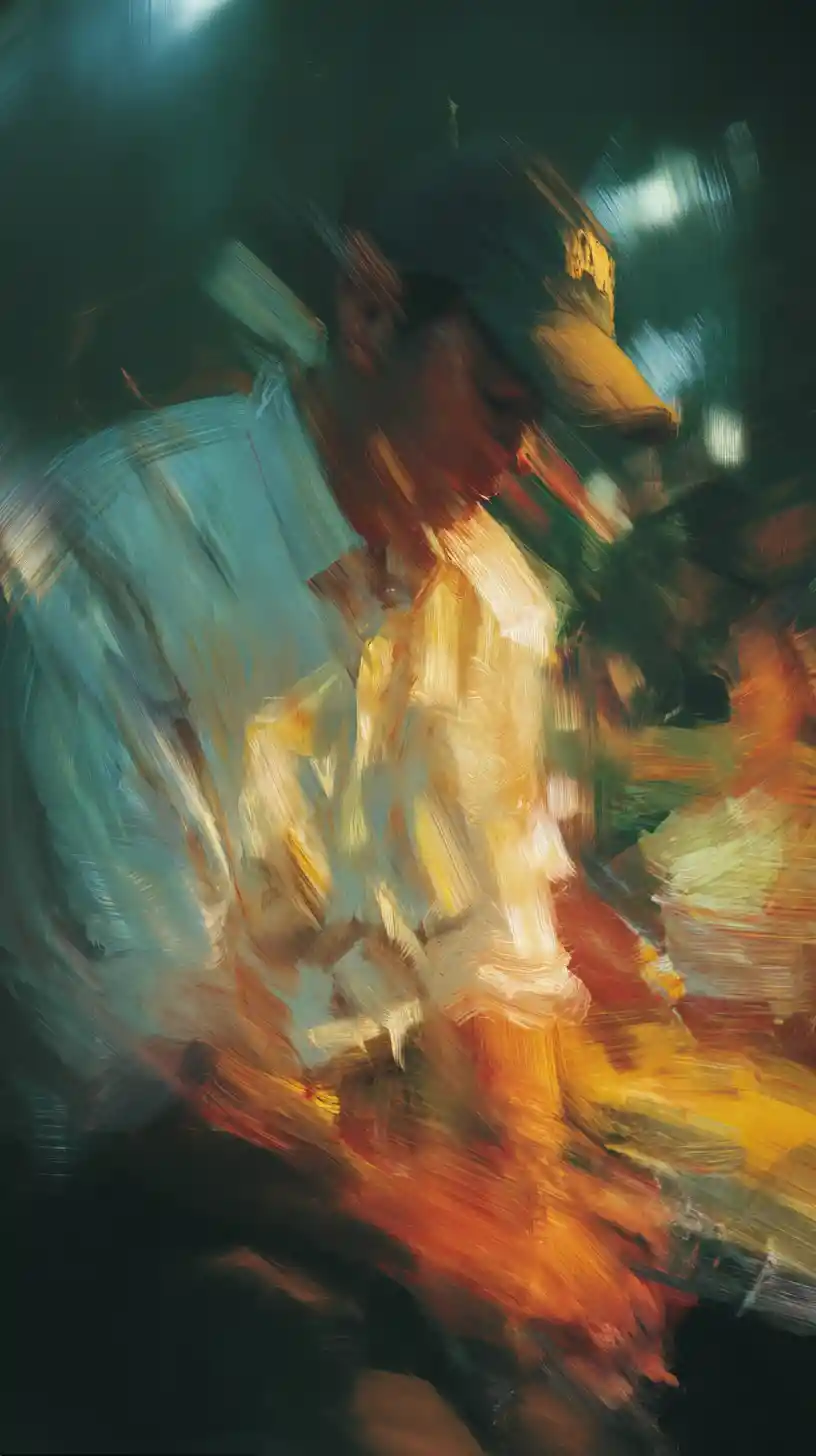 Fast paced motion racing through city lights at night
