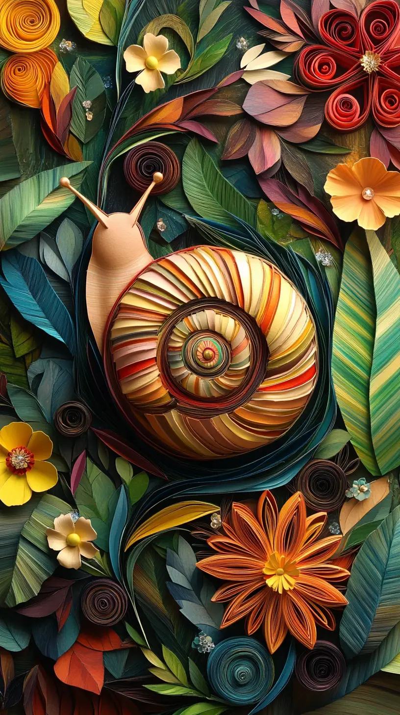 Verspielte Schnecke in einer sonnenbeschienenen Garten-Makroszene