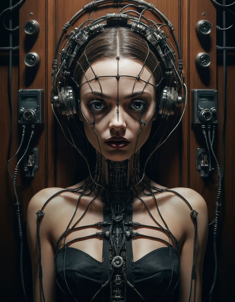 Surreal popsurrealist figure in an eerie dreamlike space