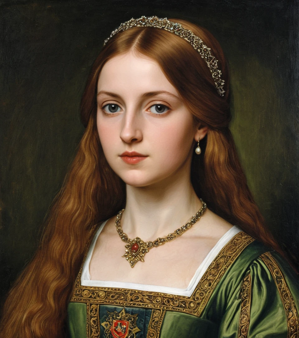 Renaissance portrait of a young Welsh noble girl