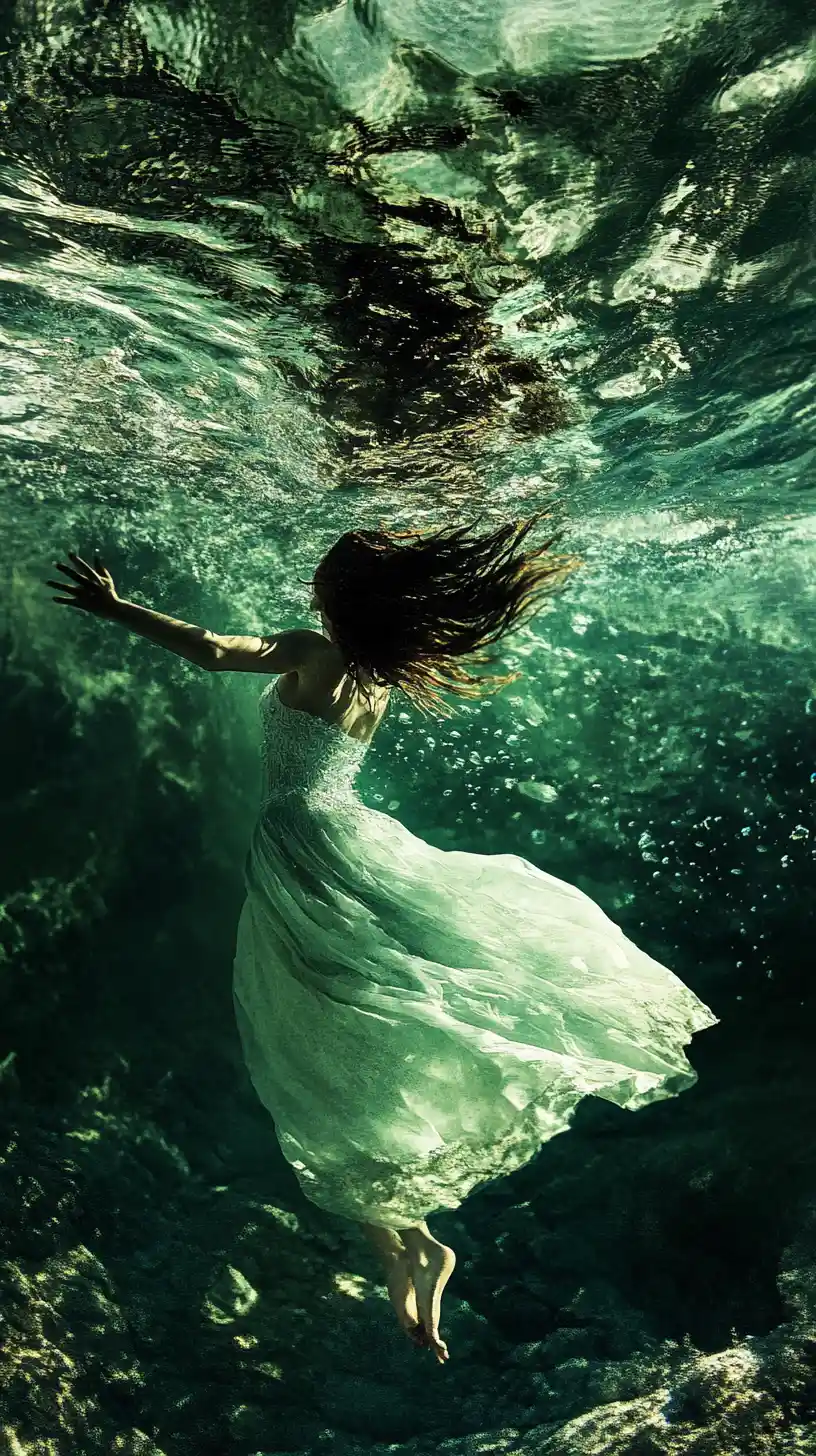 Metaphorical water reflecting uncertain feelings of love