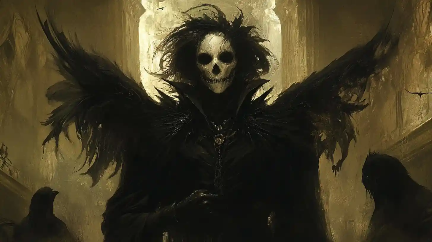 Enigmatic man with a haunting and unsettling smile