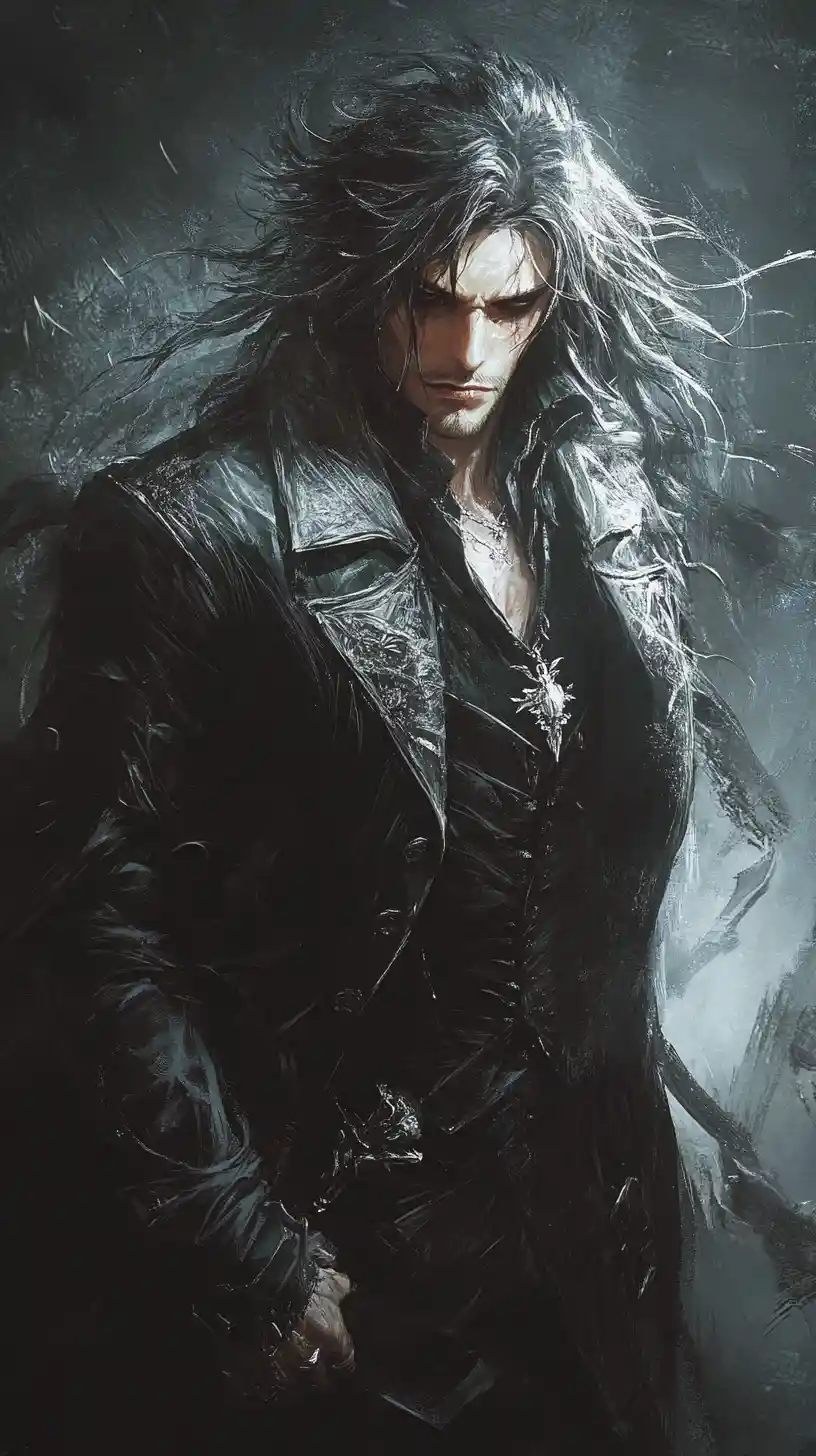 Brooding man overwhelmed by intense turbulent emotions