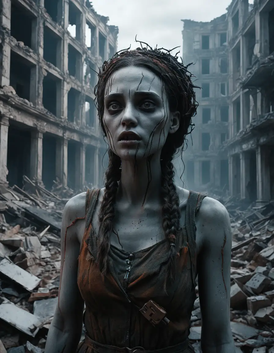 Surreal ruins echo with haunting traces of humanity