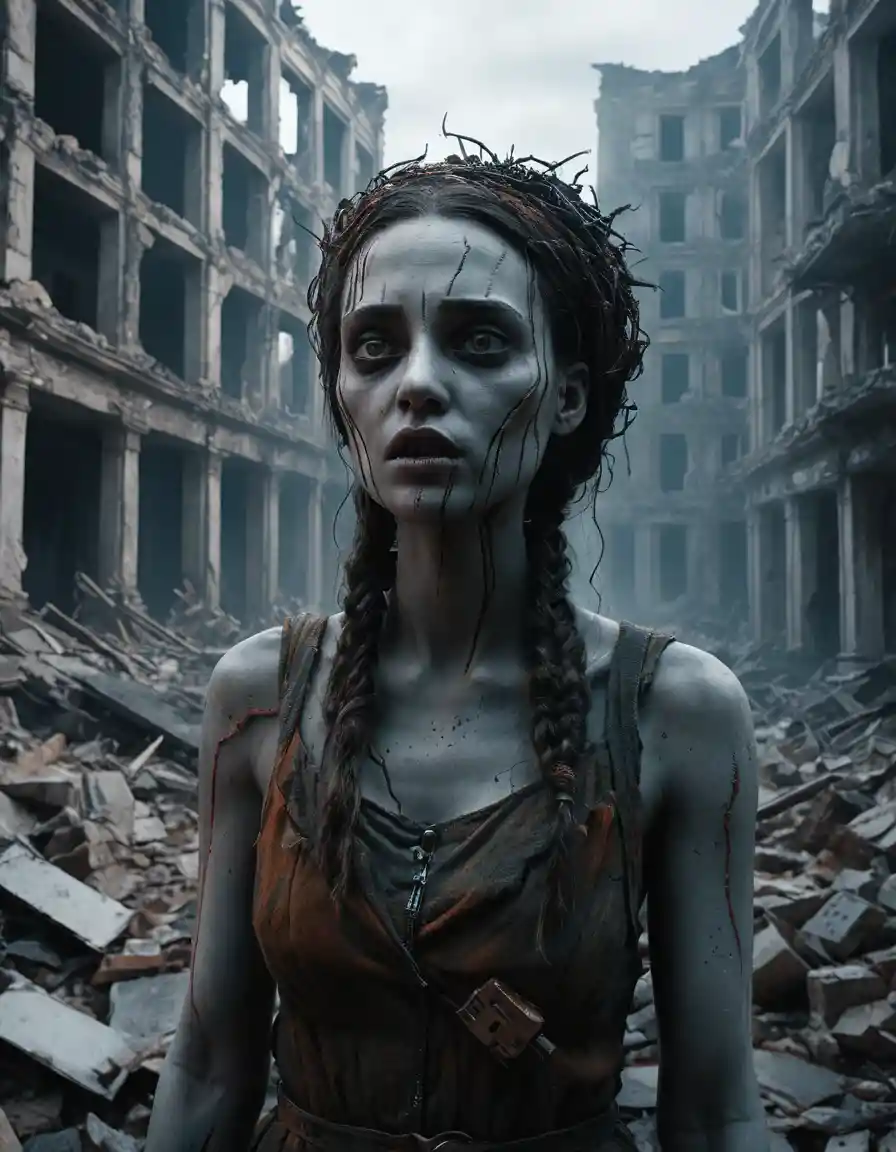 Surreal ruins echo with haunting traces of humanity