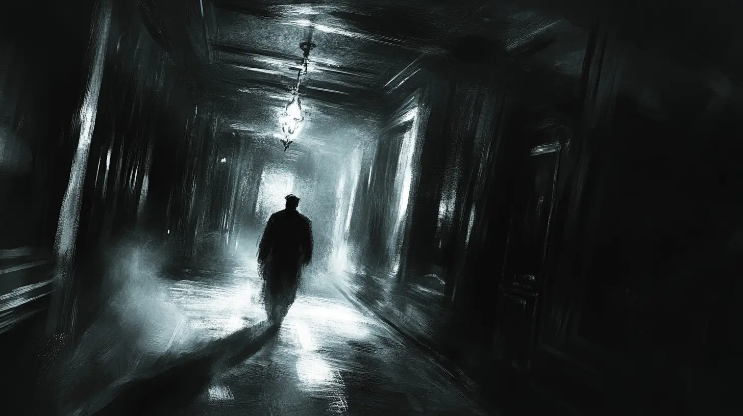 Dark figure with menacing grin in ominous shadowy aura