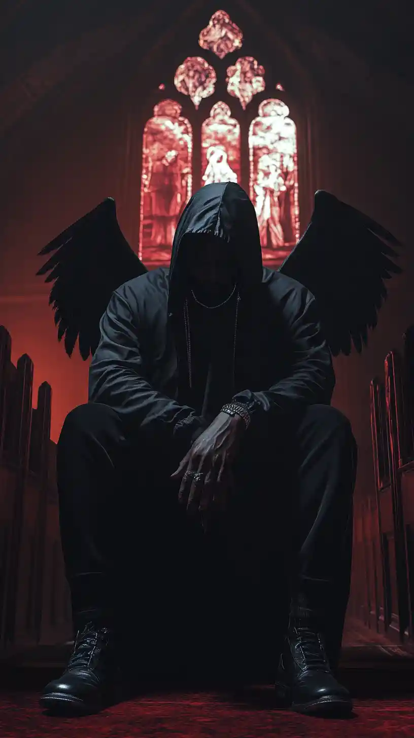 Confident man performing as the new god mc on stage
