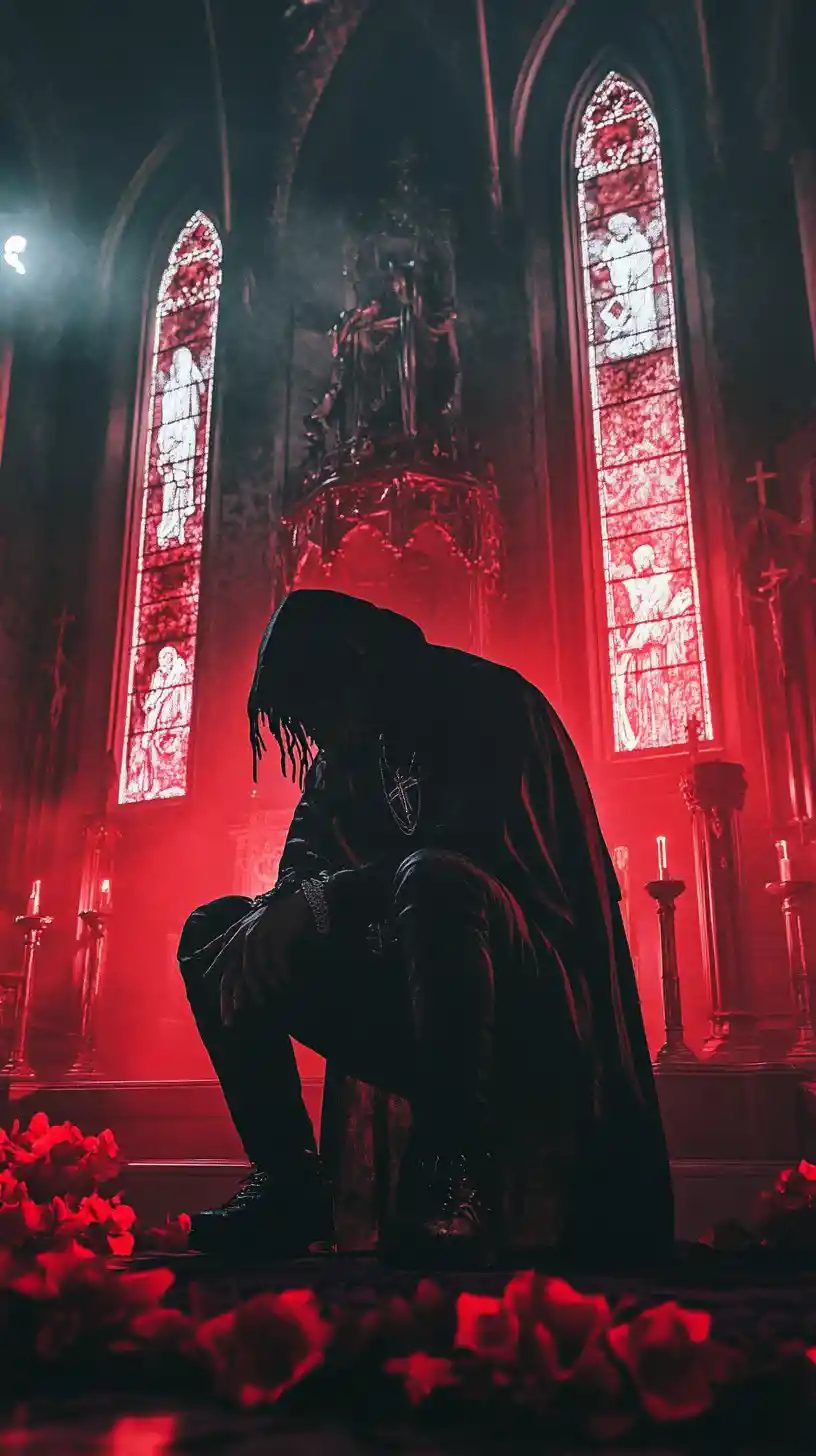 Confident man performing as the new god mc on stage