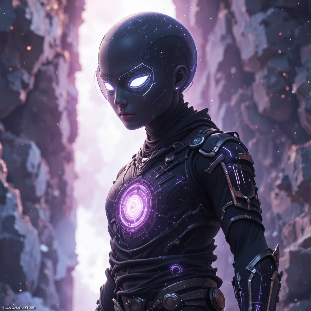 Gravitational cosmic figure with singularity warped black skin