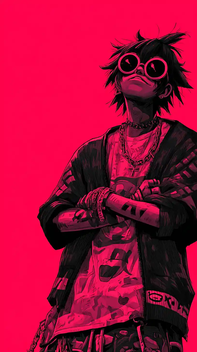 Dark intense portrait of a problematic antihero figure