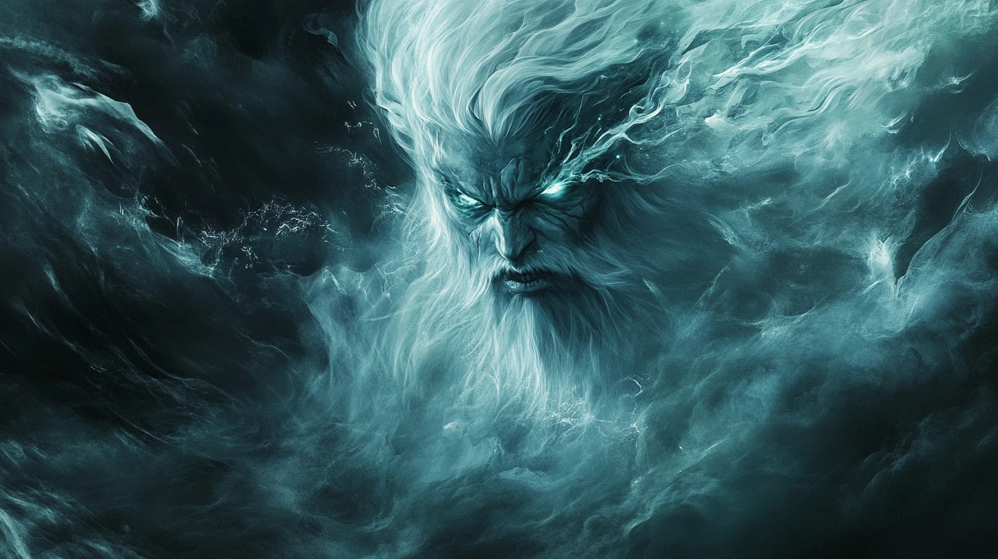 Menacing figure stepping from the shadows with fury