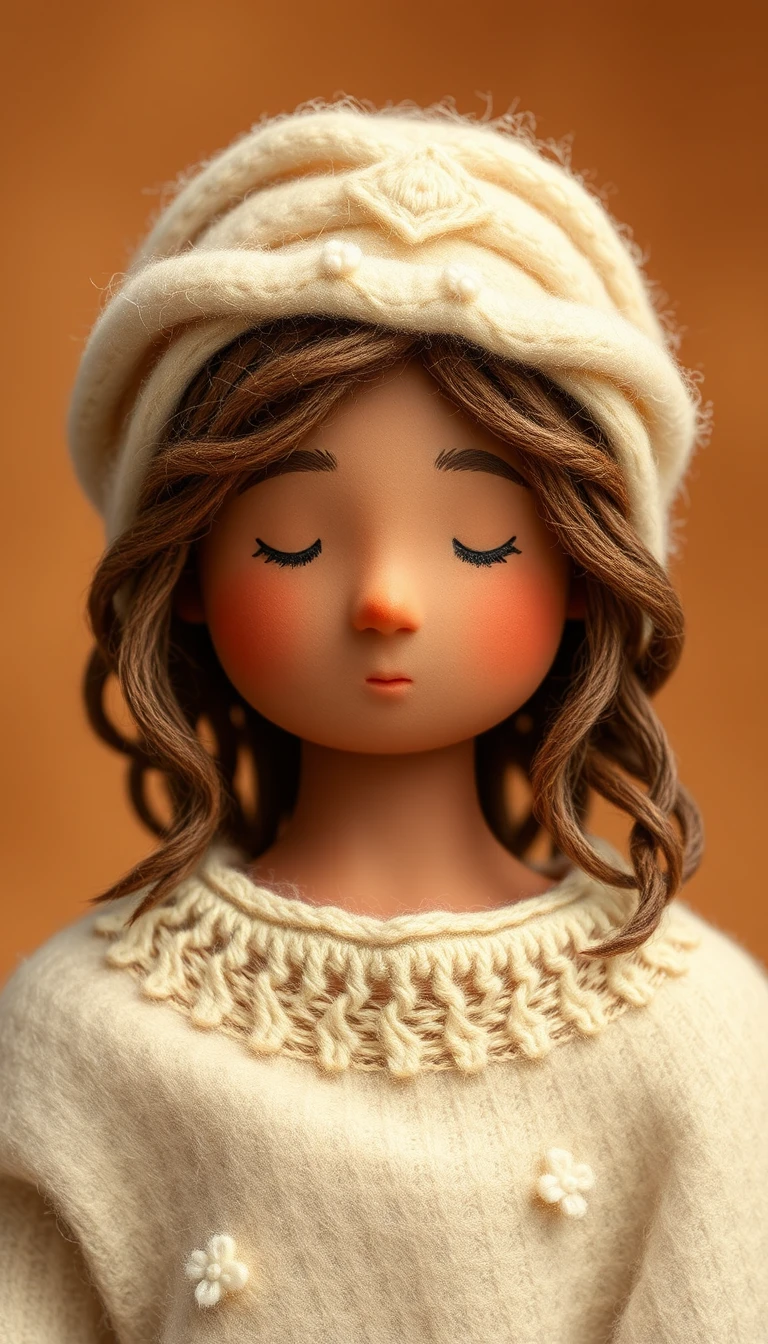 Watercolor portrait of a young girl in a quiet desert