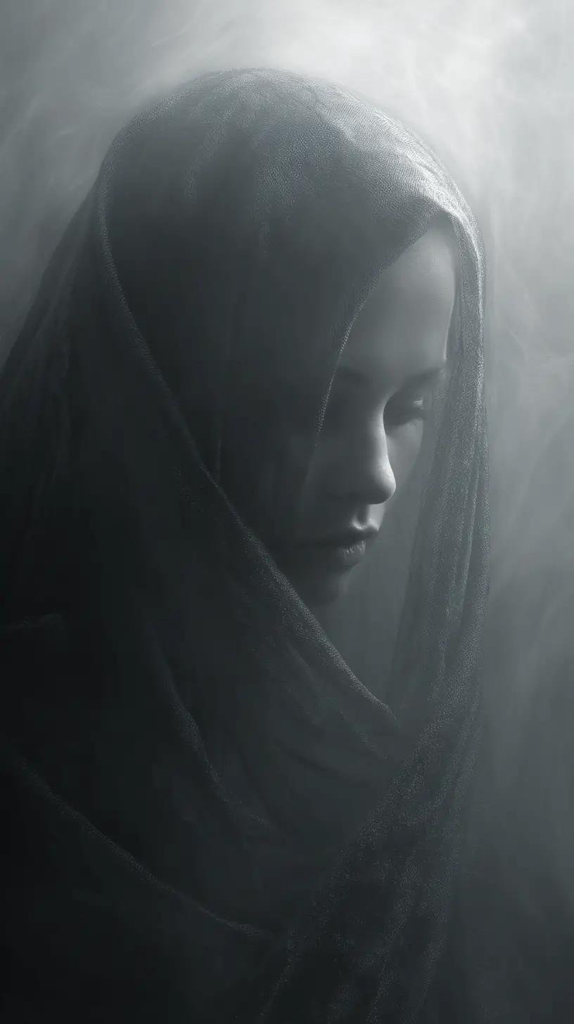 Ethereal mystical being shrouded in otherworldly mystery