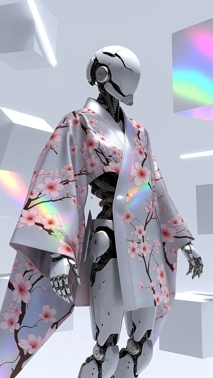 未來感機甲與飄逸智慧布料和服設計