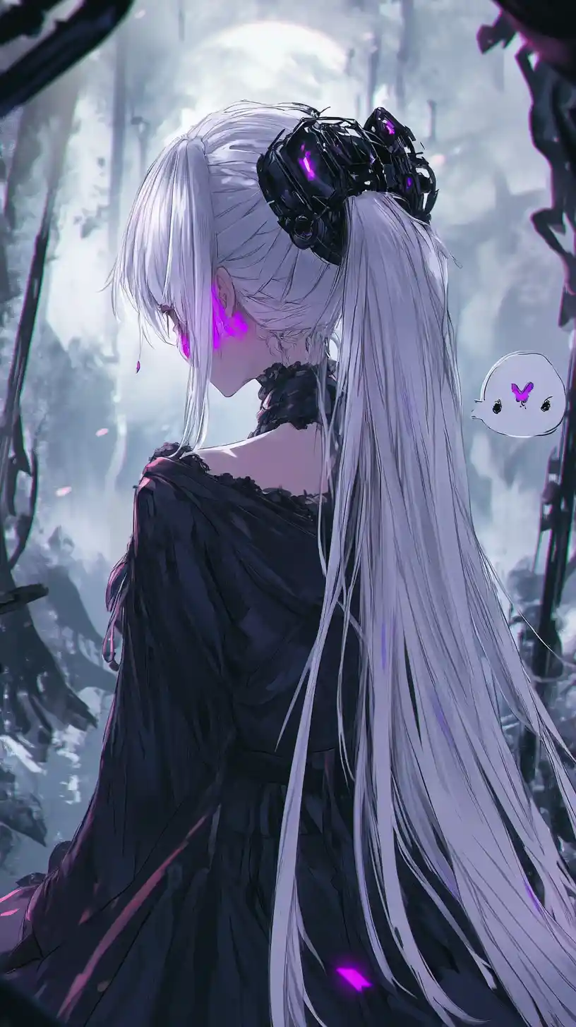 Futuristic combat robot with drones on a smoky battlefield