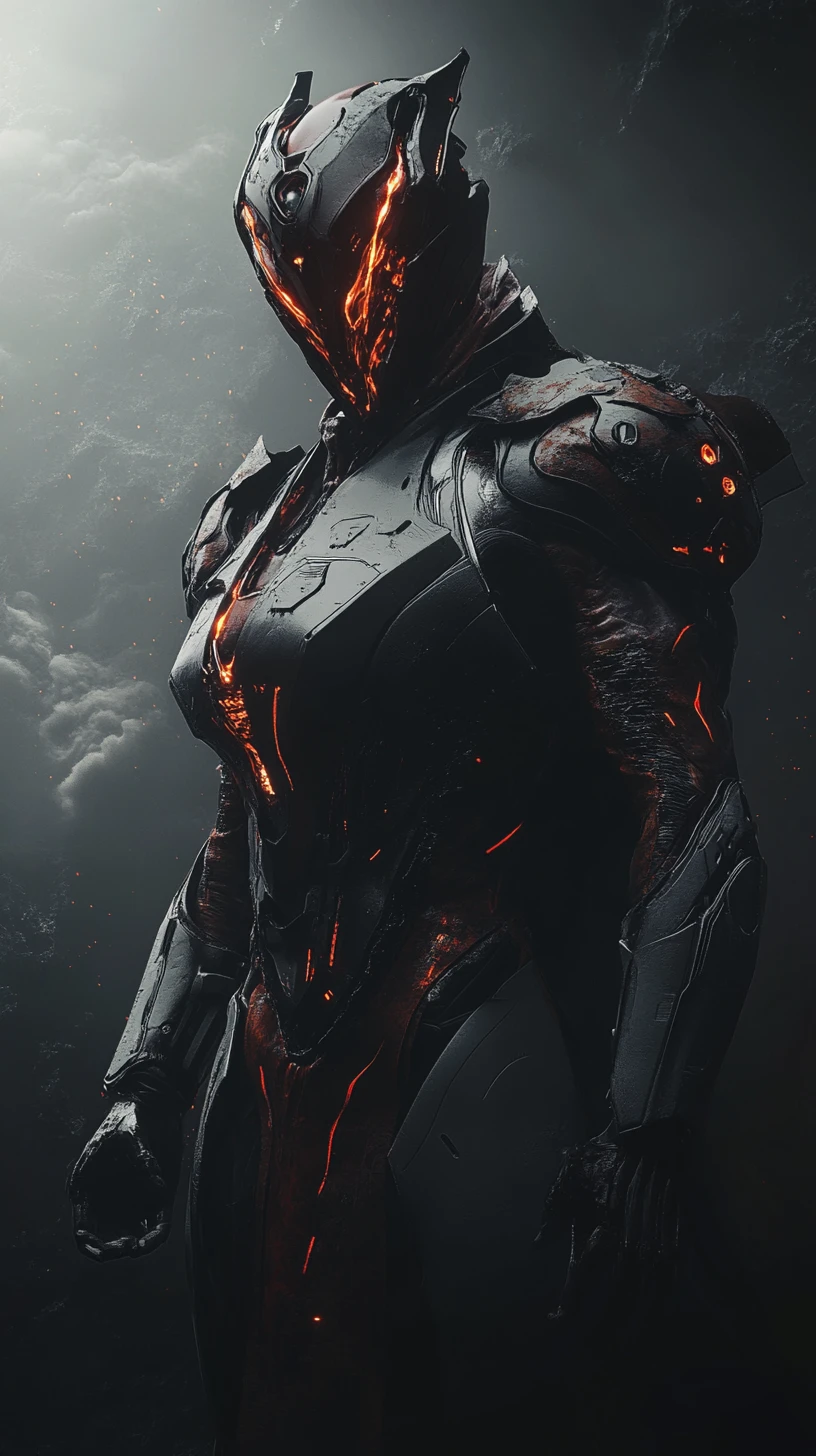 Giant war mecha rises over a trembling neon city
