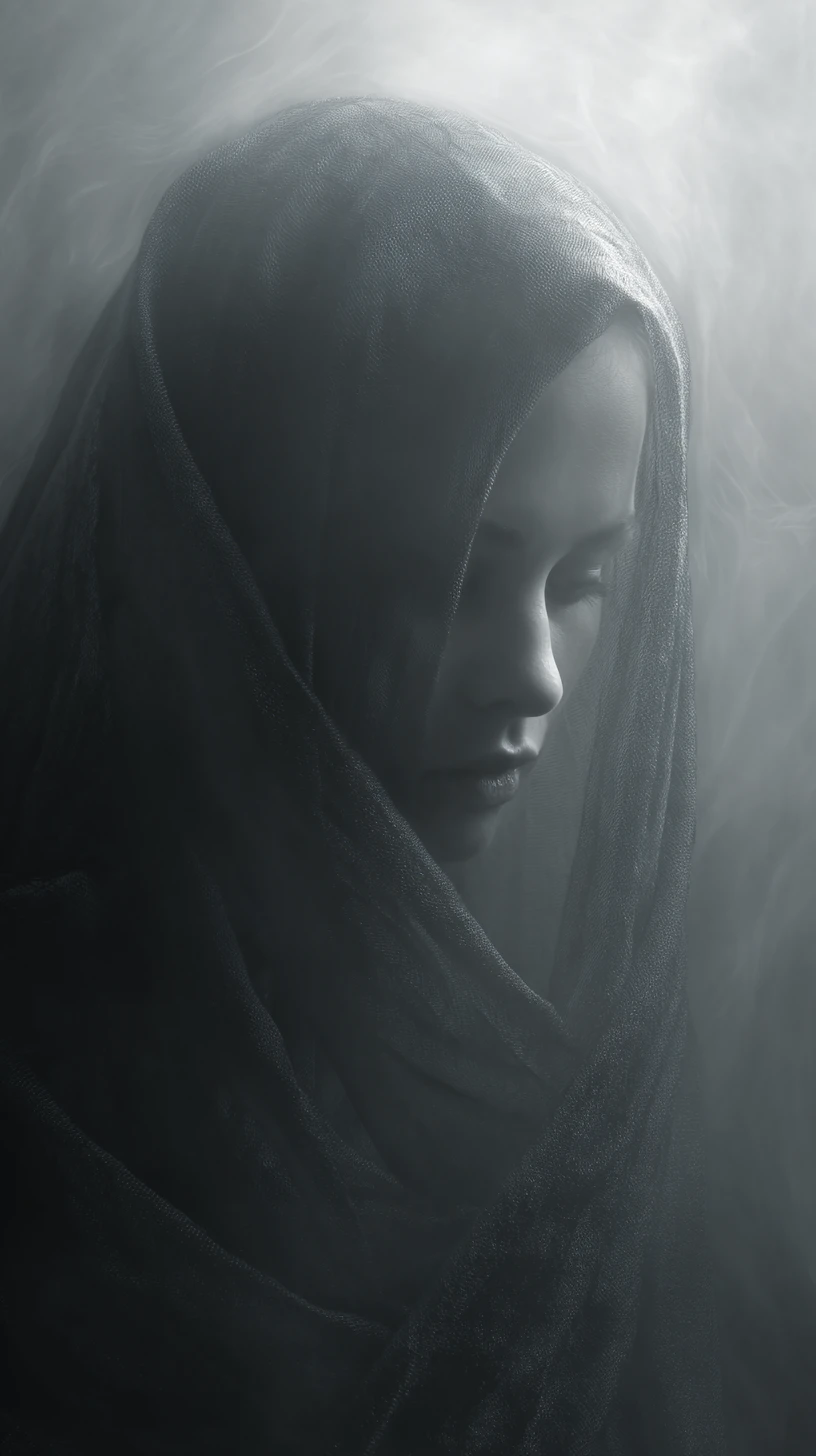 Ethereal mystical being shrouded in otherworldly mystery