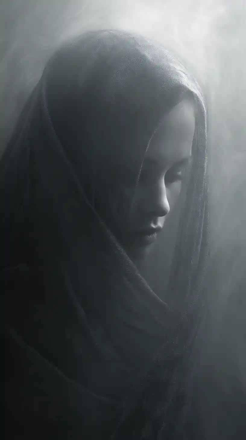 Ethereal mystical being shrouded in otherworldly mystery