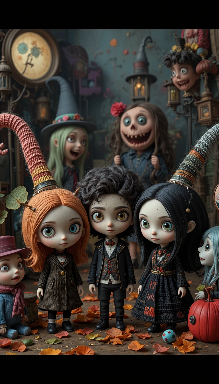 Cute chibi 3D character in a surreal fantasy world