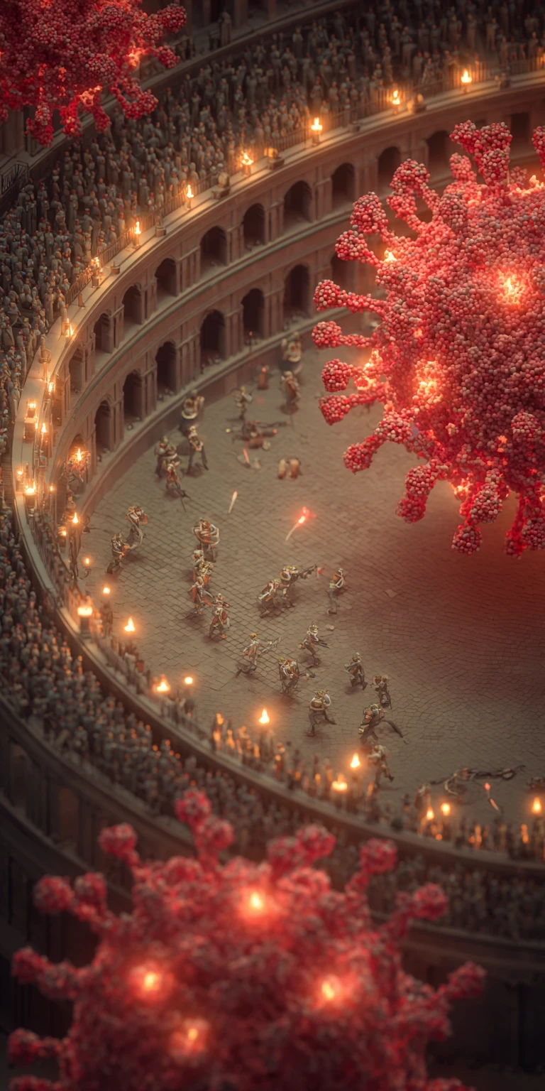Antibody gladiator facing coronavirus in cellular colosseum