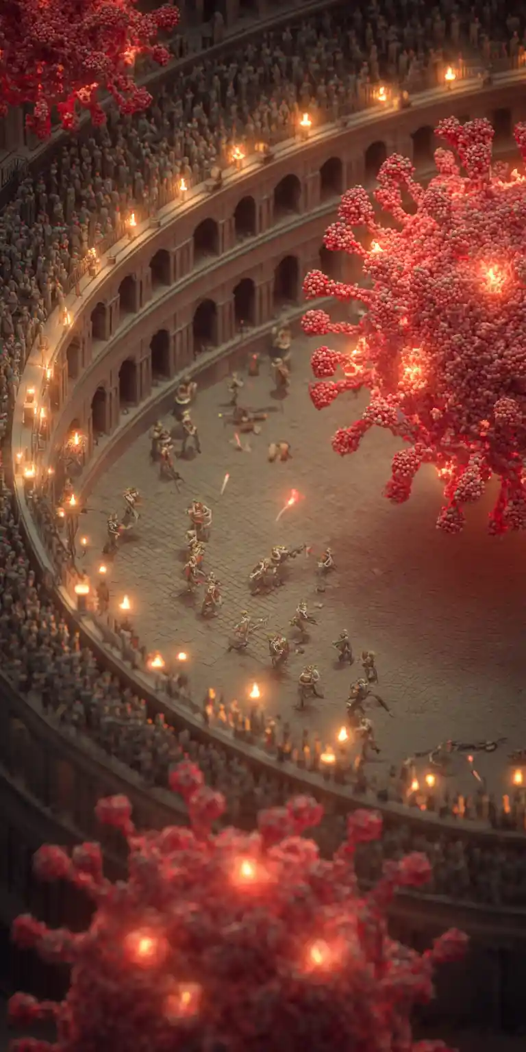 Gladiador de anticuerpos frente al coronavirus en un coliseo celular