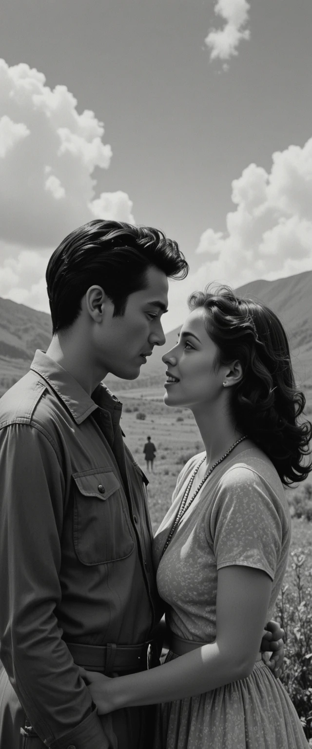 American couple traveling together in postwar Africa