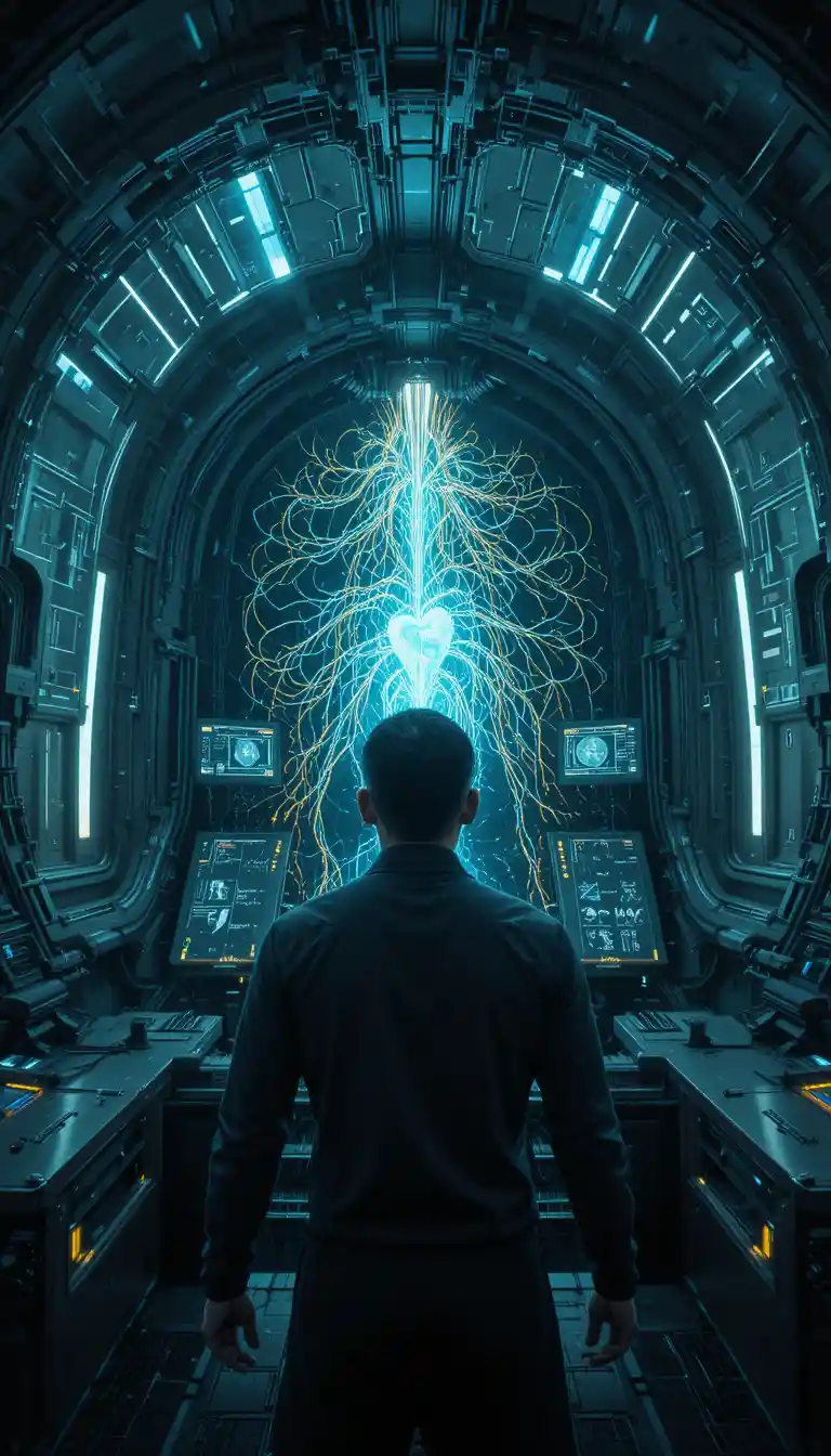 Pilot Fused To The Living Core Of A Vast Biomech