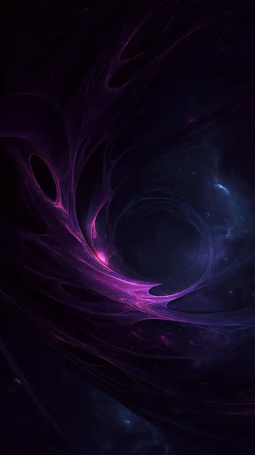 Cosmic horror entity emerging from an endless dark void