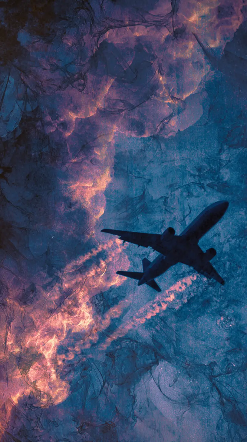 Person leaving on an airplane with uncertain return