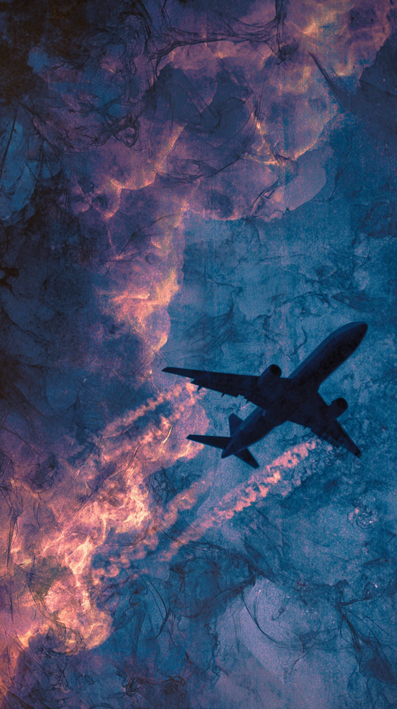 Person leaving on an airplane with uncertain return
