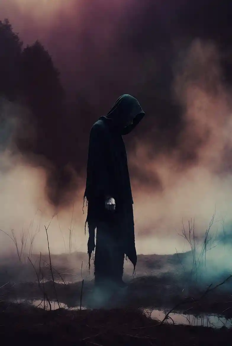 Dark foreboding scene of wicked dreams and uncertainty