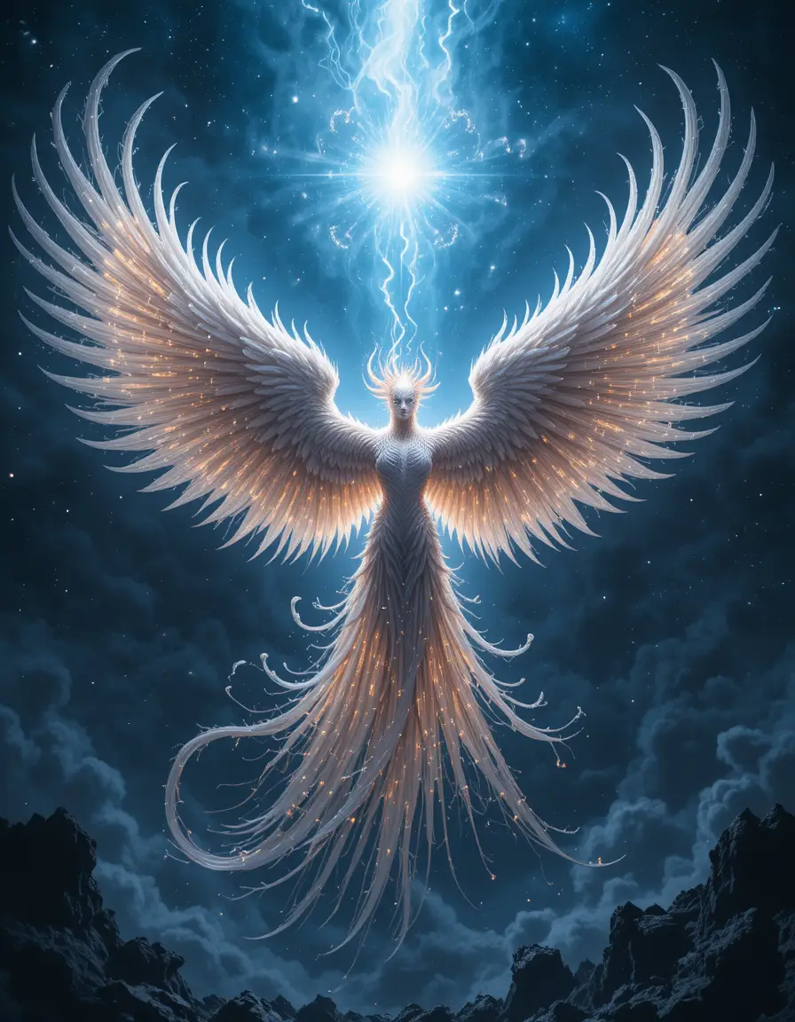 Gigantic Phoenix Reborn Within A Blazing Cosmic Star