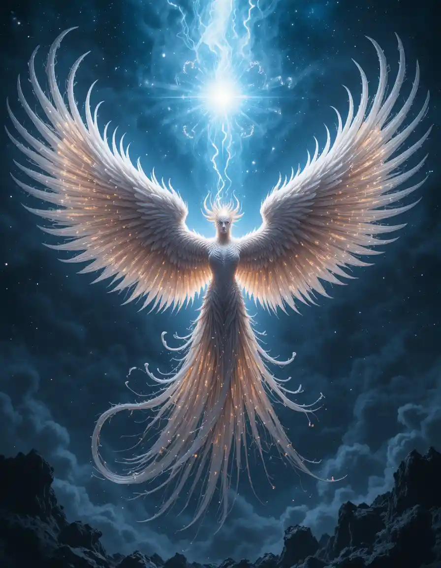 Gigantic Phoenix Reborn Within A Blazing Cosmic Star