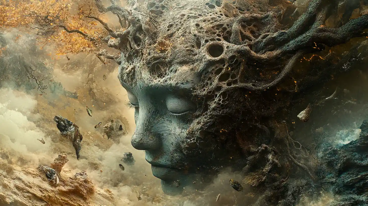 Surreal Optical Illusion With Multiple Interwoven Images