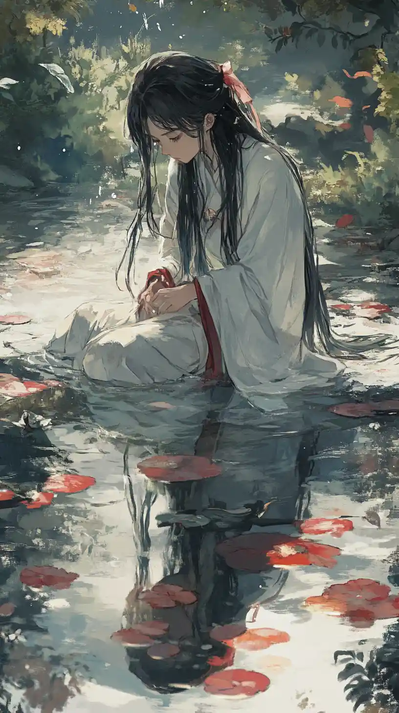 Anime illustration of the wake of spring and rising tide