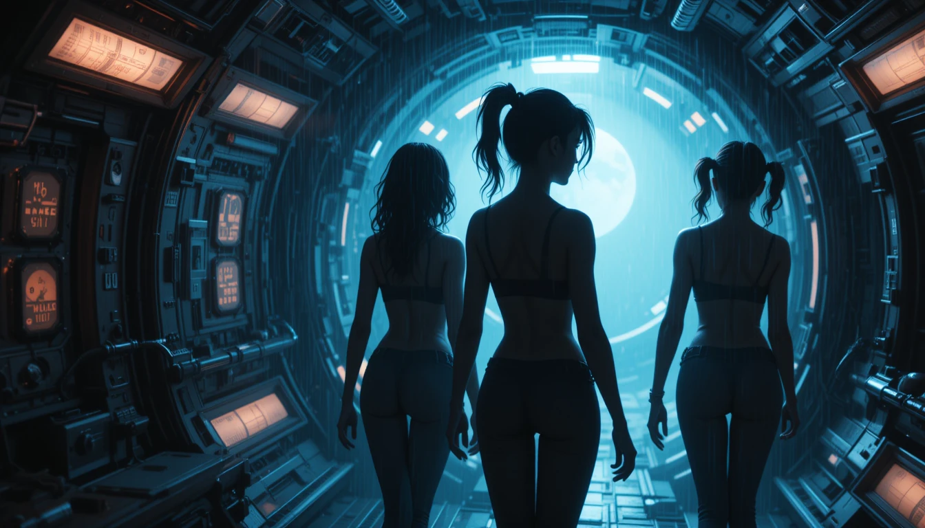 Three tense women aboard a vintage space opera starship