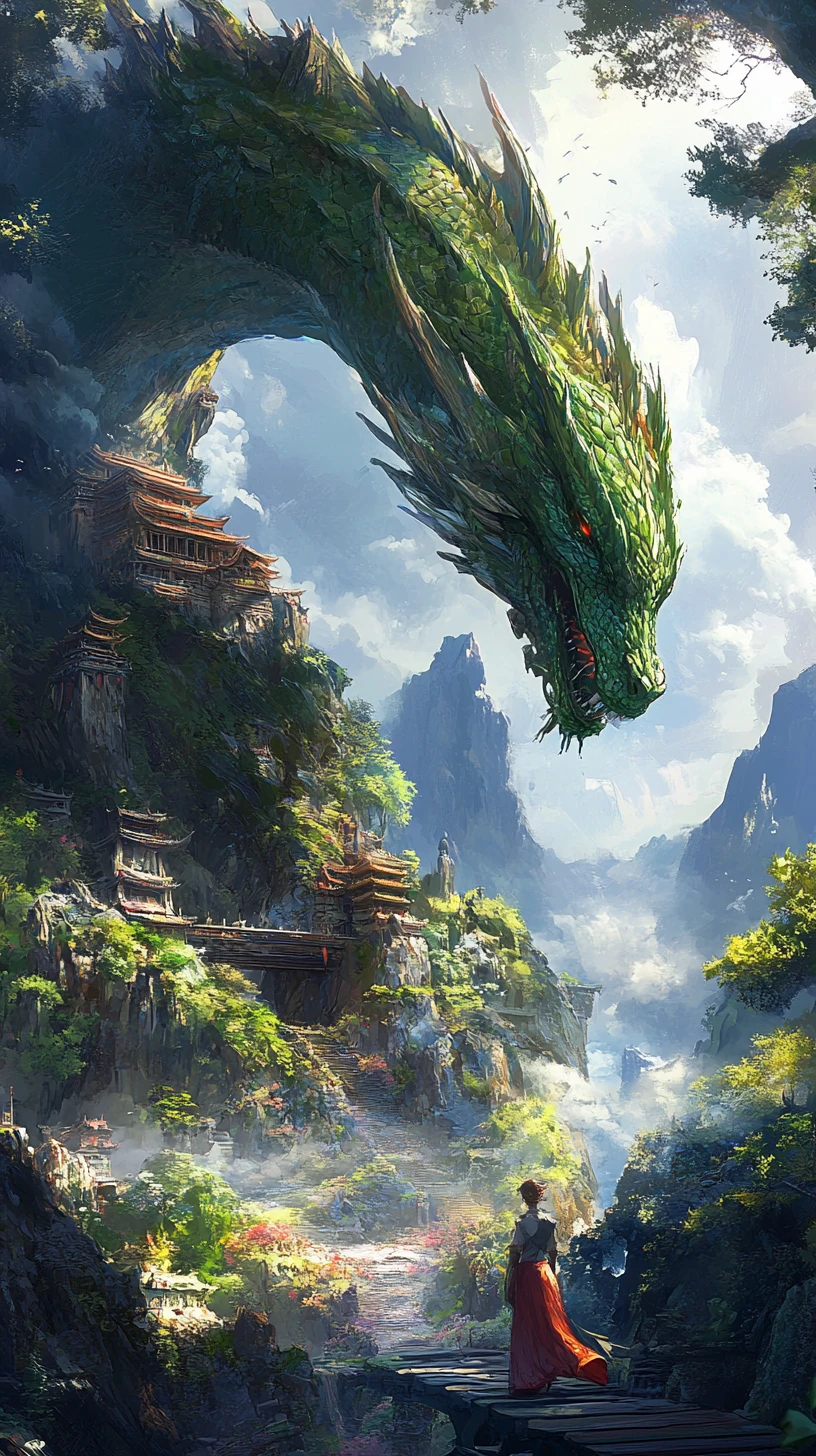 Anime fantasy city inspired by Seitung and New Kaineng