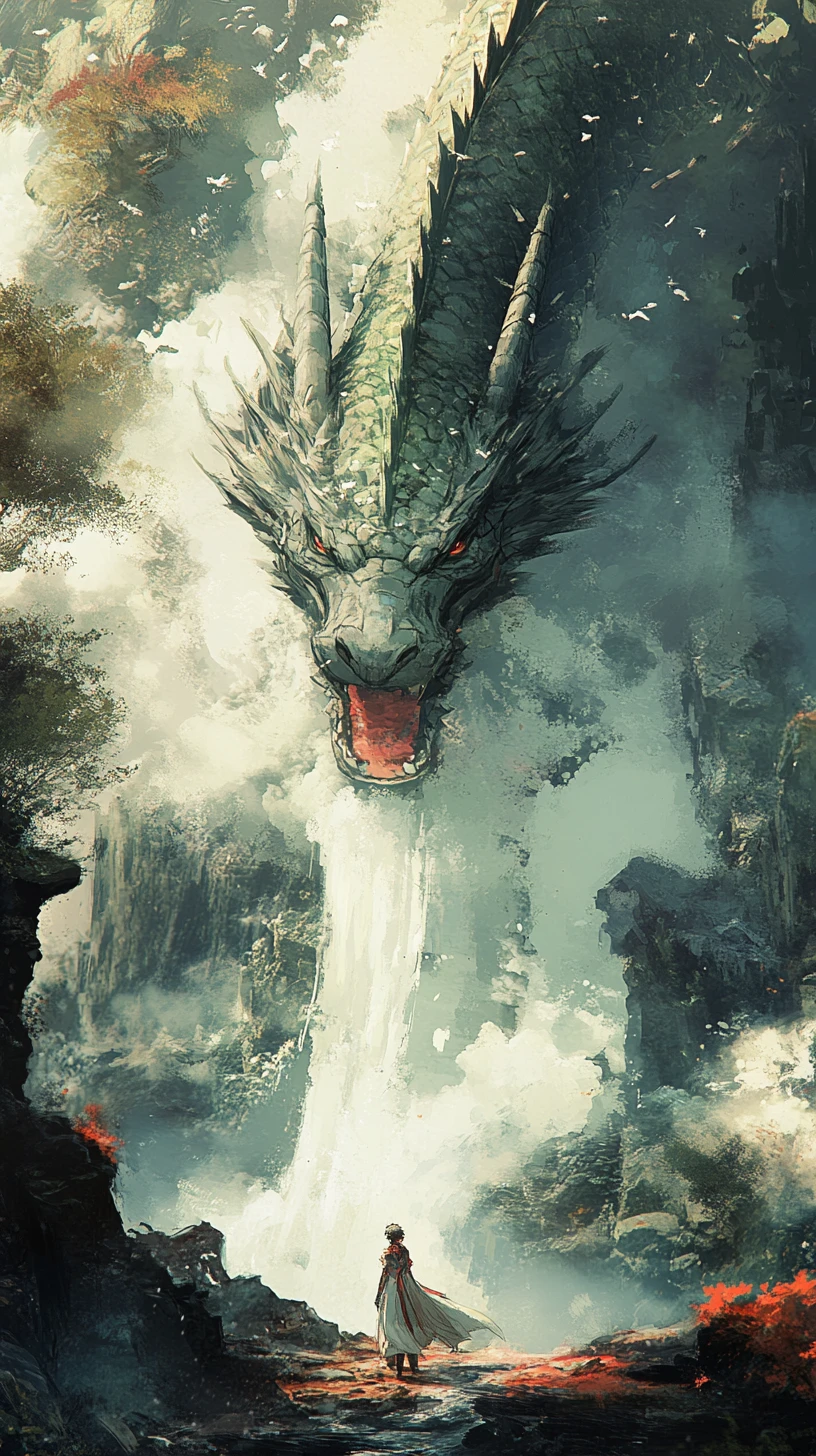 Paisaje urbano de fantasía estilo anime inspirado en la Provincia de Seitung