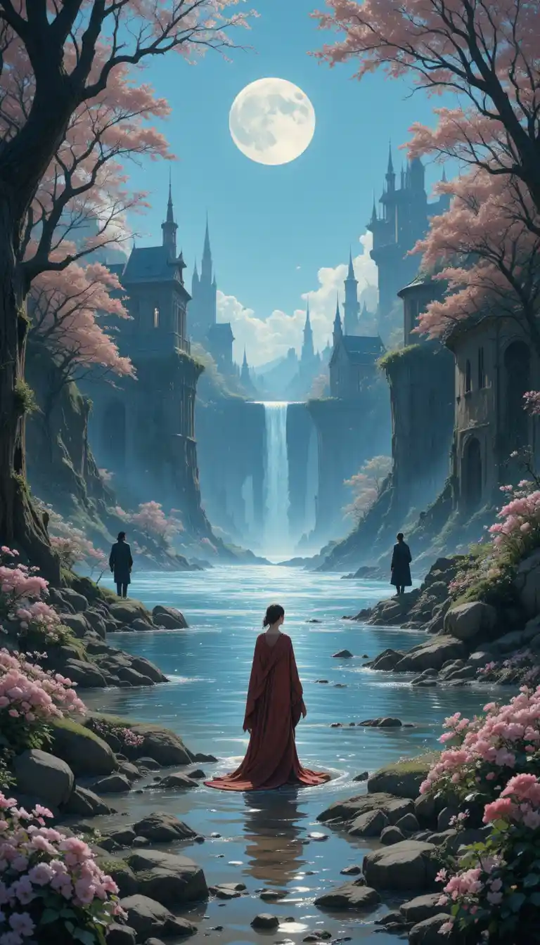 Anime illustration of the wake of spring and rising tide