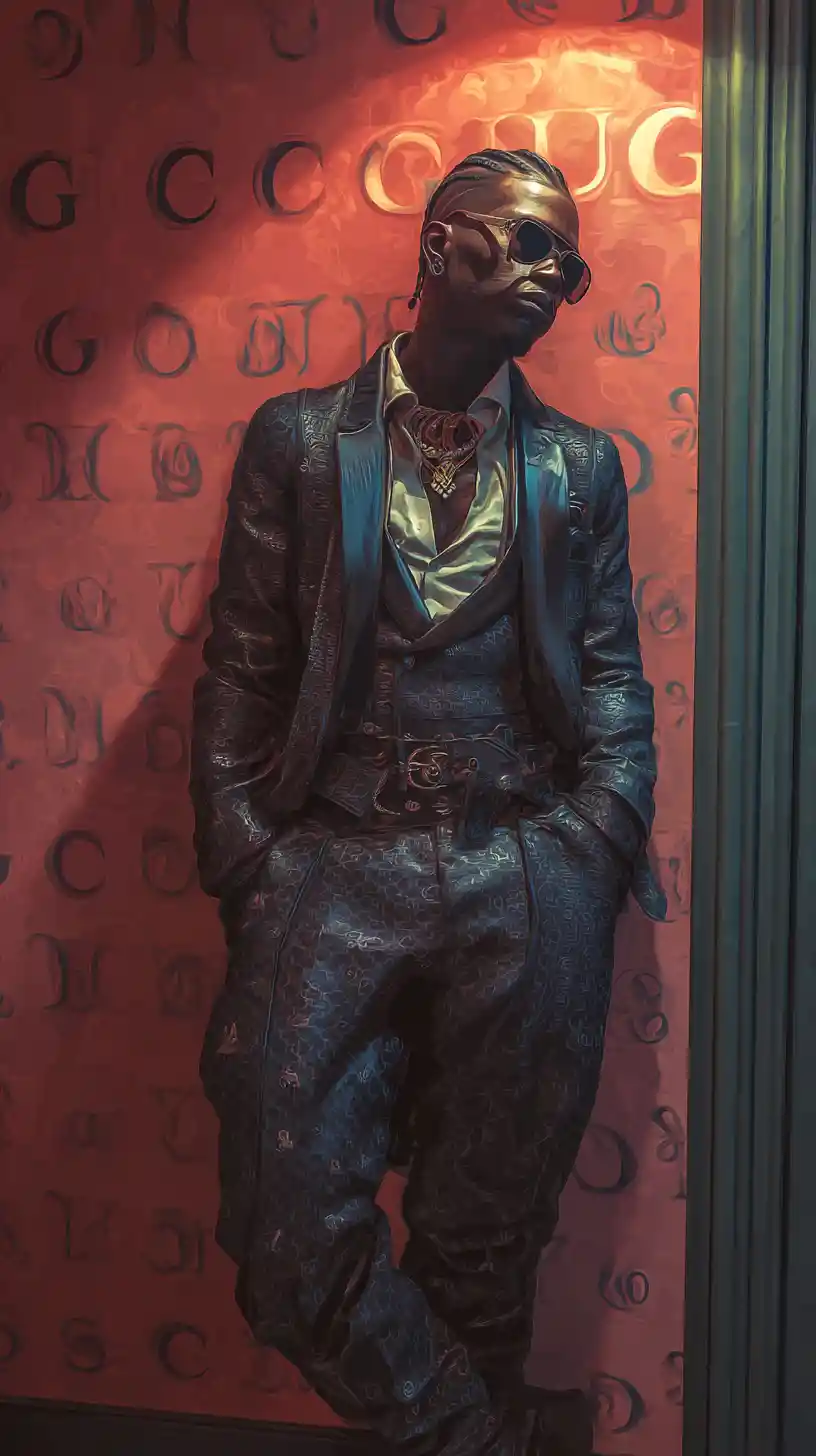Man arriving at a luxury city store entrance